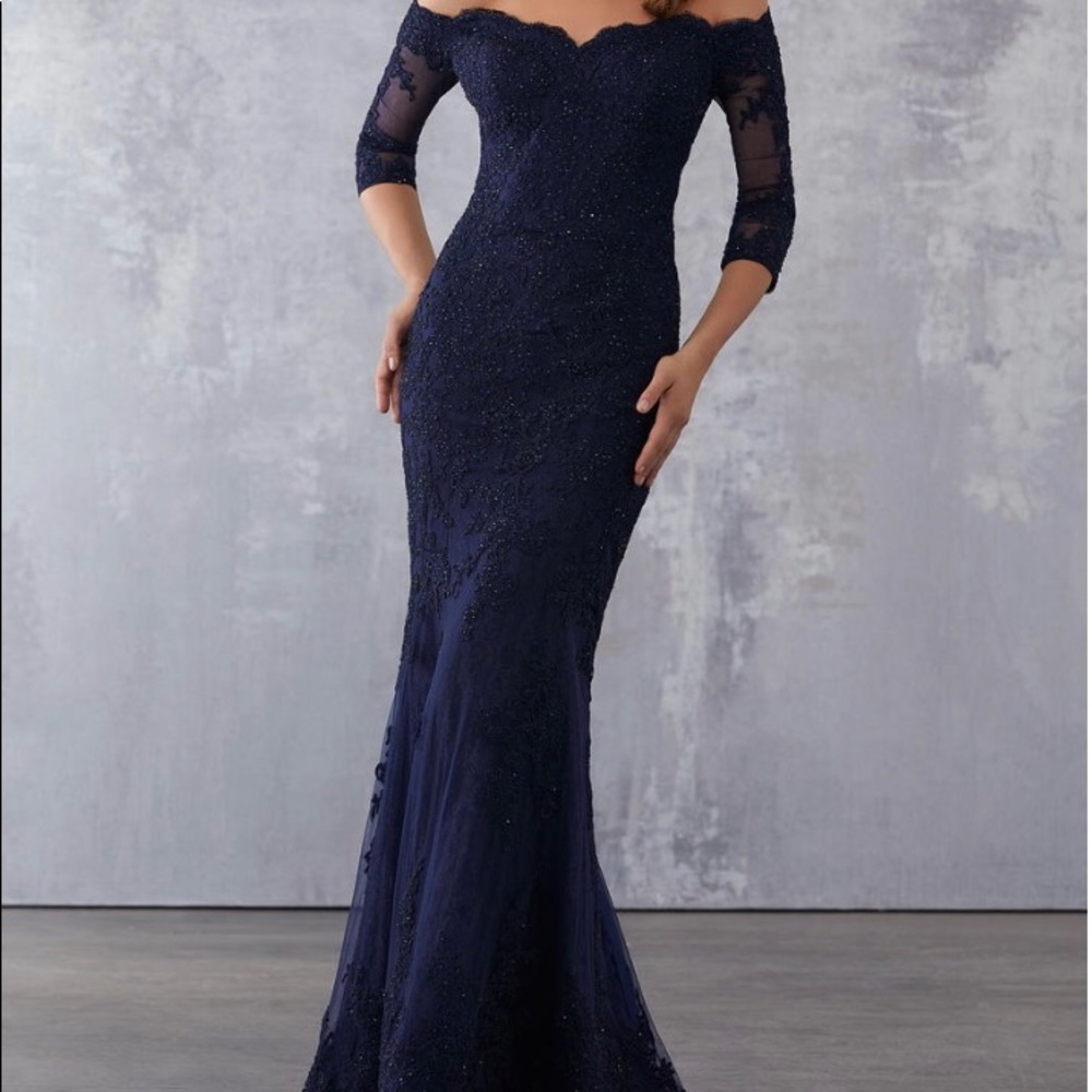 MOB Navy Blue Morilee MGNY Collection_Dress Sz 6